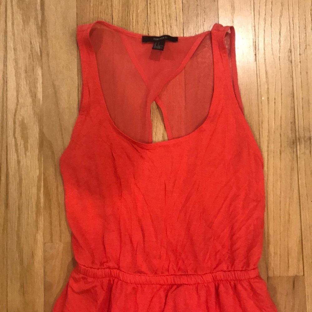 F21 coral summer dress - Picture 3 of 5
